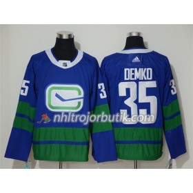 Män Ishockey Vancouver Canucks tröja Thatcher Demko 35 Alternate Adidas 2019-20 Blå Authentic